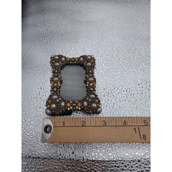 Belle Maison Picture Frame With Amber & Pearl Accents - 4" X 3" - Picture 5 of 6